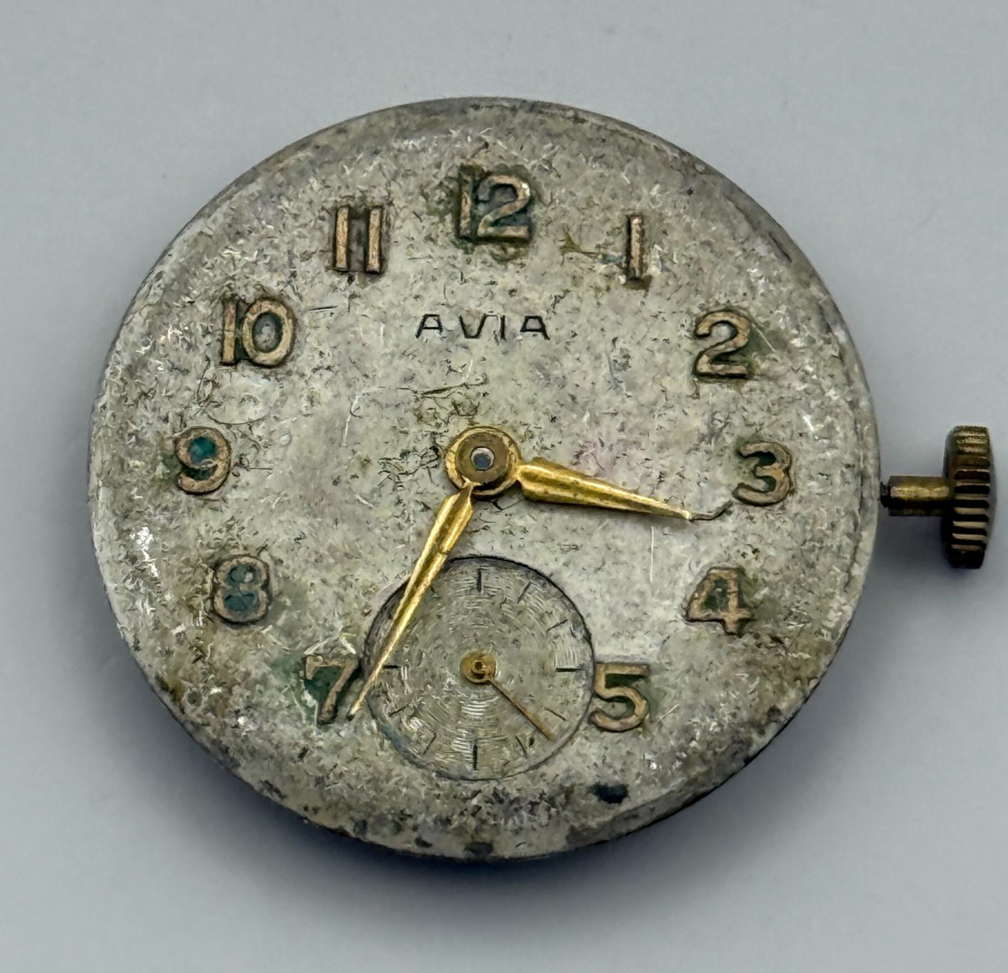 AS 1123 1124 Watch Movement Avia Manual Wind Vintage Swiss Parts Repair 25mm