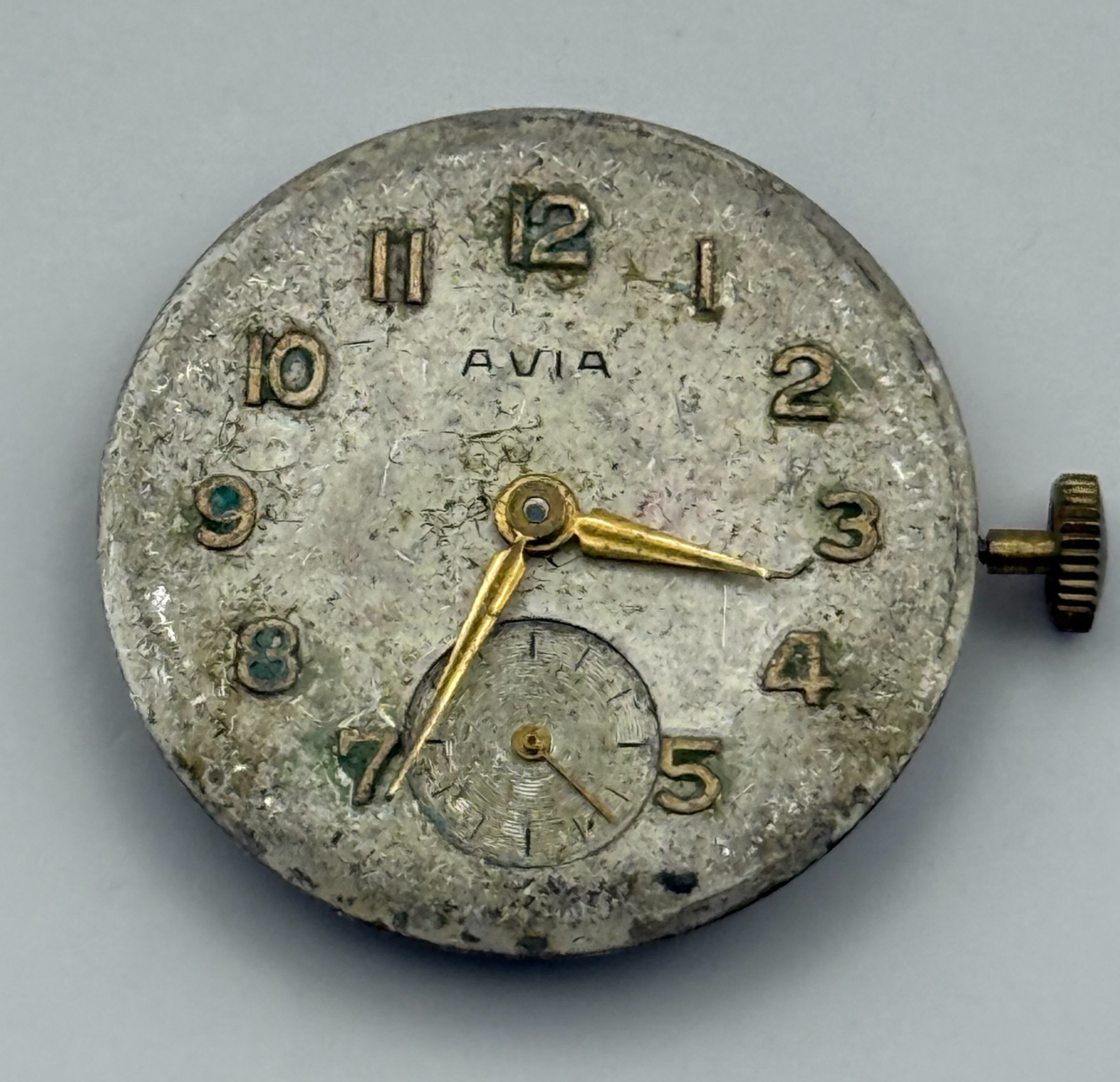 AS 1123 1124 Watch Movement Avia Manual Wind Vintage Swiss Parts Repair 25mm