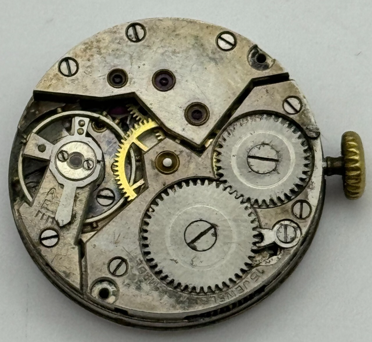 23.6mm Unidentified Balance Intact Trench Watch Movement Manual Wind Swiss PARTS