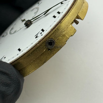 Unicorn Pocket Watch Movement Open Face 15 Jewels Swiss Parts Repair 41.1mm