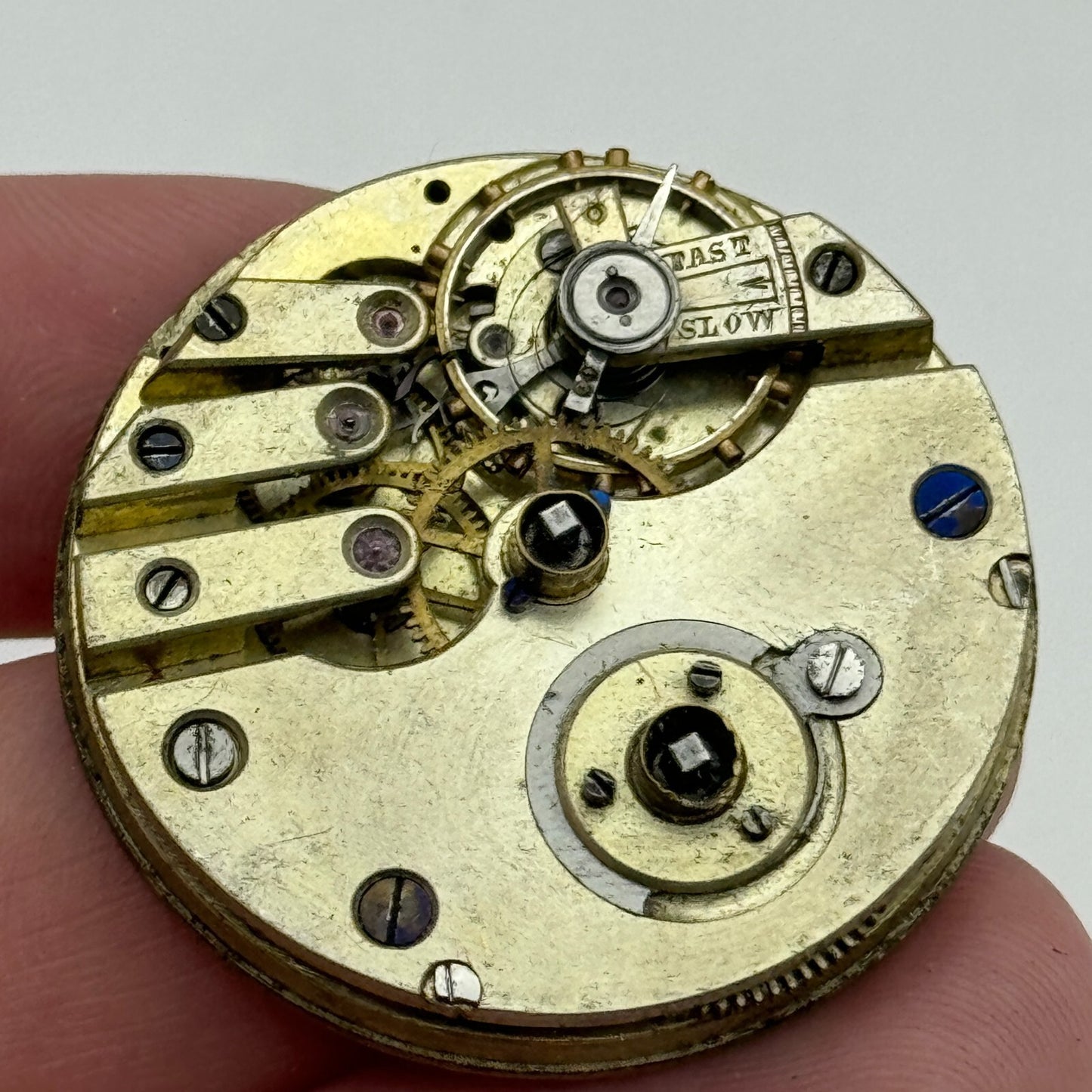 36.2mm Unidentified Antique Key Wound Pocket Watch Movement PARTS REPAIR SPARES
