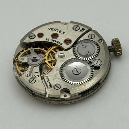 19.7mm Vertex Revue 78 Manual Wind Watch 15 Jewels Movement Swiss Vintage PARTS
