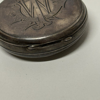 Pin Set Sterling Silver 3/4 Plate Lever English Watch LTD Pocket Watch TO REPAIR