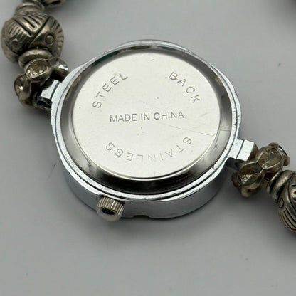 YLQ Ladies Quartz Watch Crystal Accents Beaded Design Bracelet Working 25mm