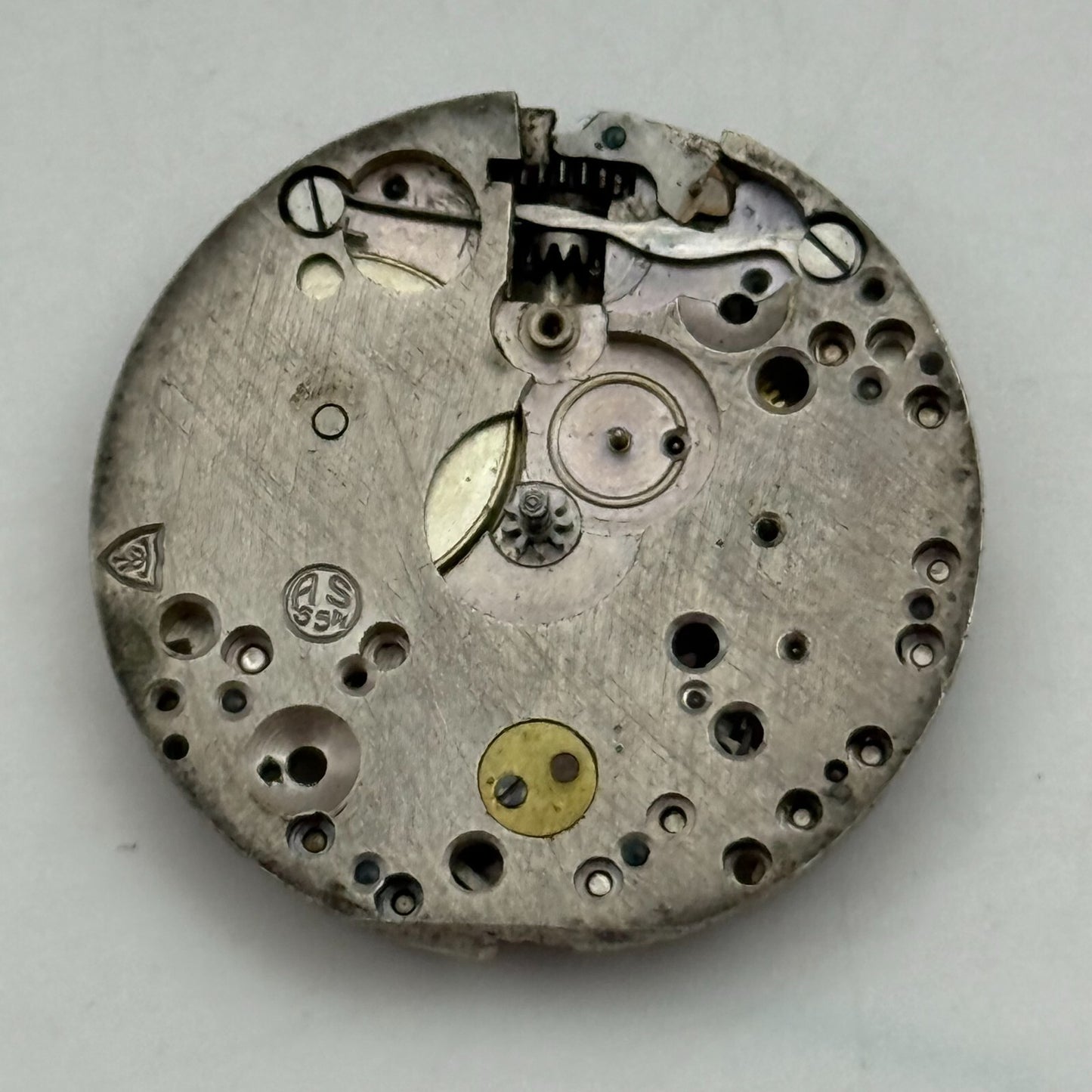 26.7mm Vintage AS 554 Balance Ok Trench Manual Wind Watch Movement PARTS REPAIR