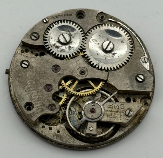 AS A Schild Trench Watch Movement Manual Wind Vintage Swiss Parts Repair 28.8mm