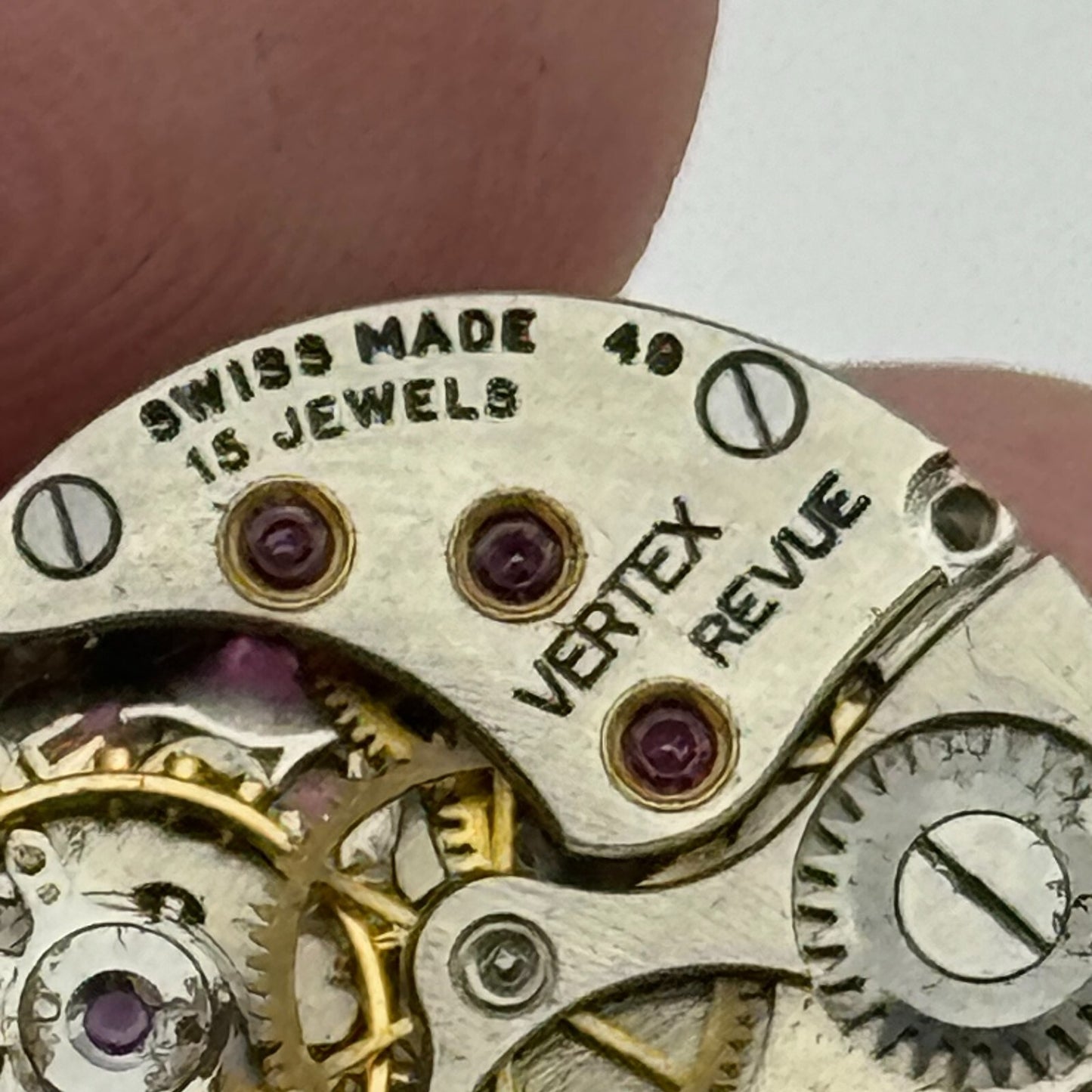 19.7mm Ladies Vertex Revue 49 Manual Wind 15 Jewels Swiss Watch Movement PARTS