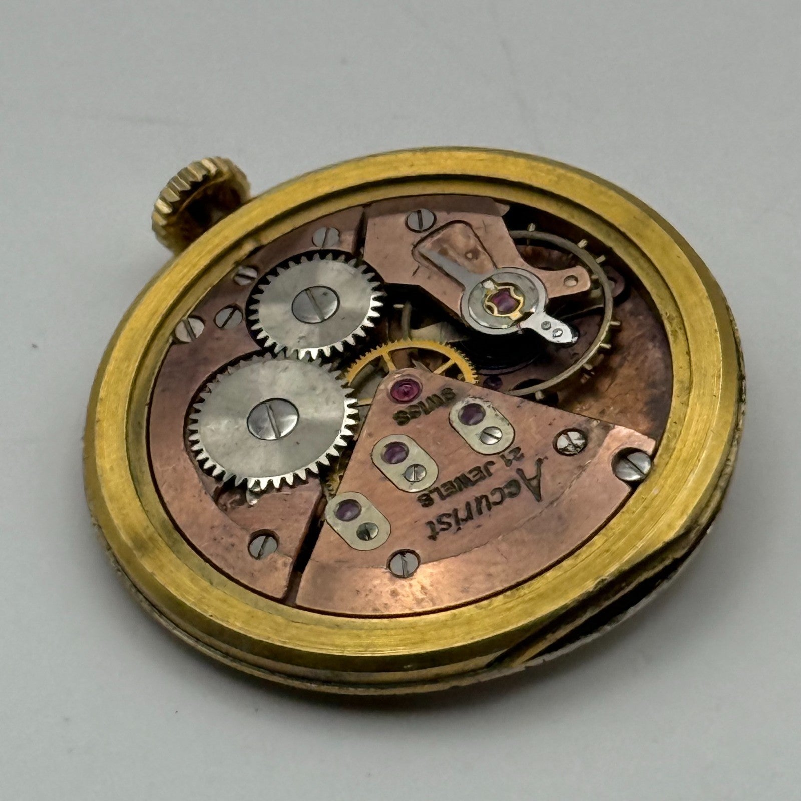 ETA 2390 Watch Movement Accurist Manual Wind Vintage Swiss Parts Repair 29.5mm