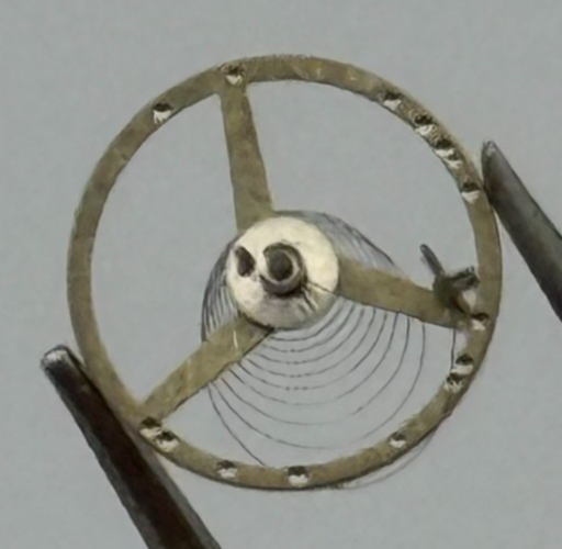 FHF 59-21 Balance Wheel Complete And Spring  1353 Watch Movement Parts 