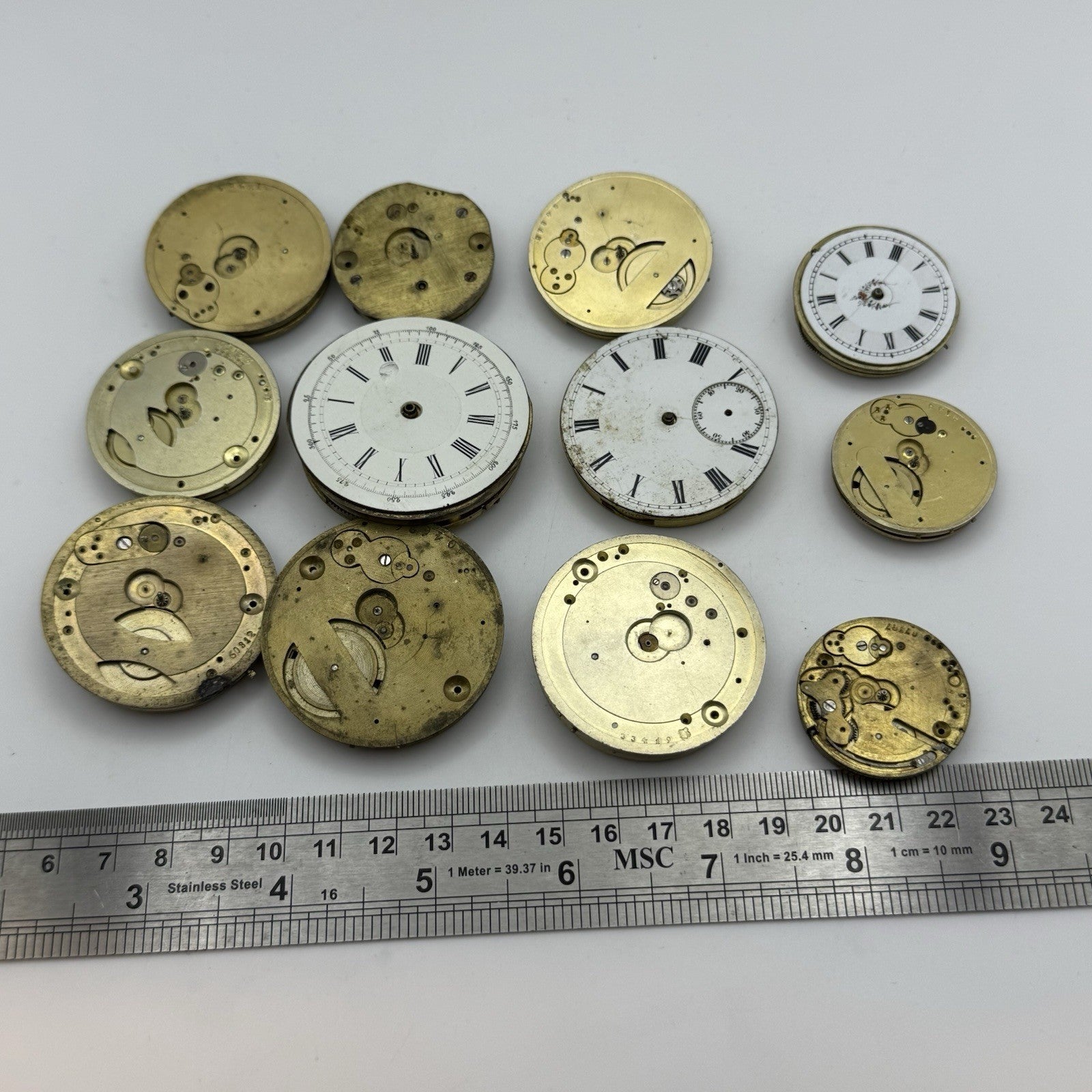 Bundle Mixed Antique / Vintage Pocket Watch Movements Joblot PARTS REPAIR SPARES