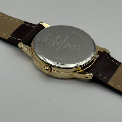 Infinite Ladies Quartz Watch Mother of Pearl Dial Brown Strap Japan Working 31mm