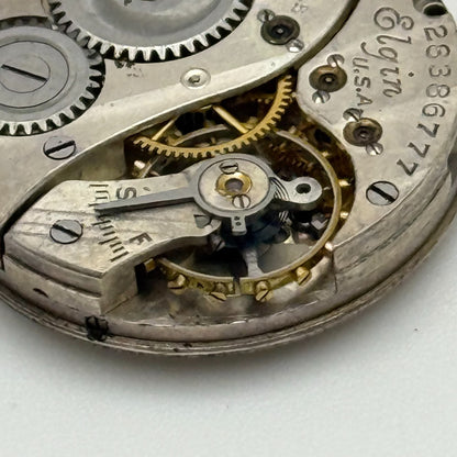 1925 Antique 10/0s Elgin 444 Model 4 American Watch Movement PARTS REPAIR