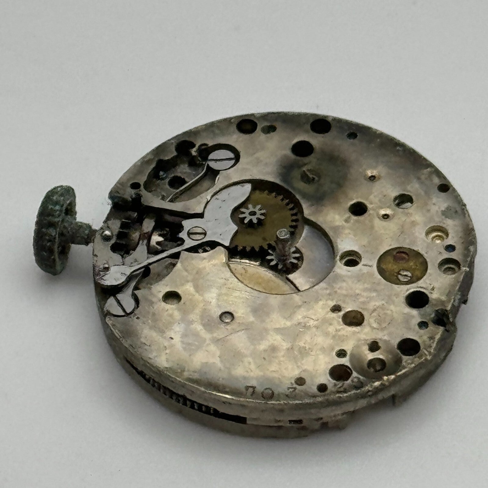 23.7mm AS Trench Watch Movement Balance Intact Swiss Manual Wind Vintage PARTS