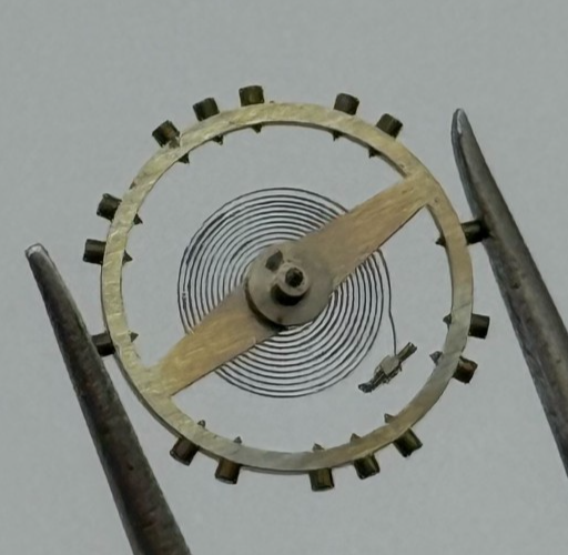 ETA 1080 Balance Wheel Complete And Spring  157 M Watch Movement Parts NOS