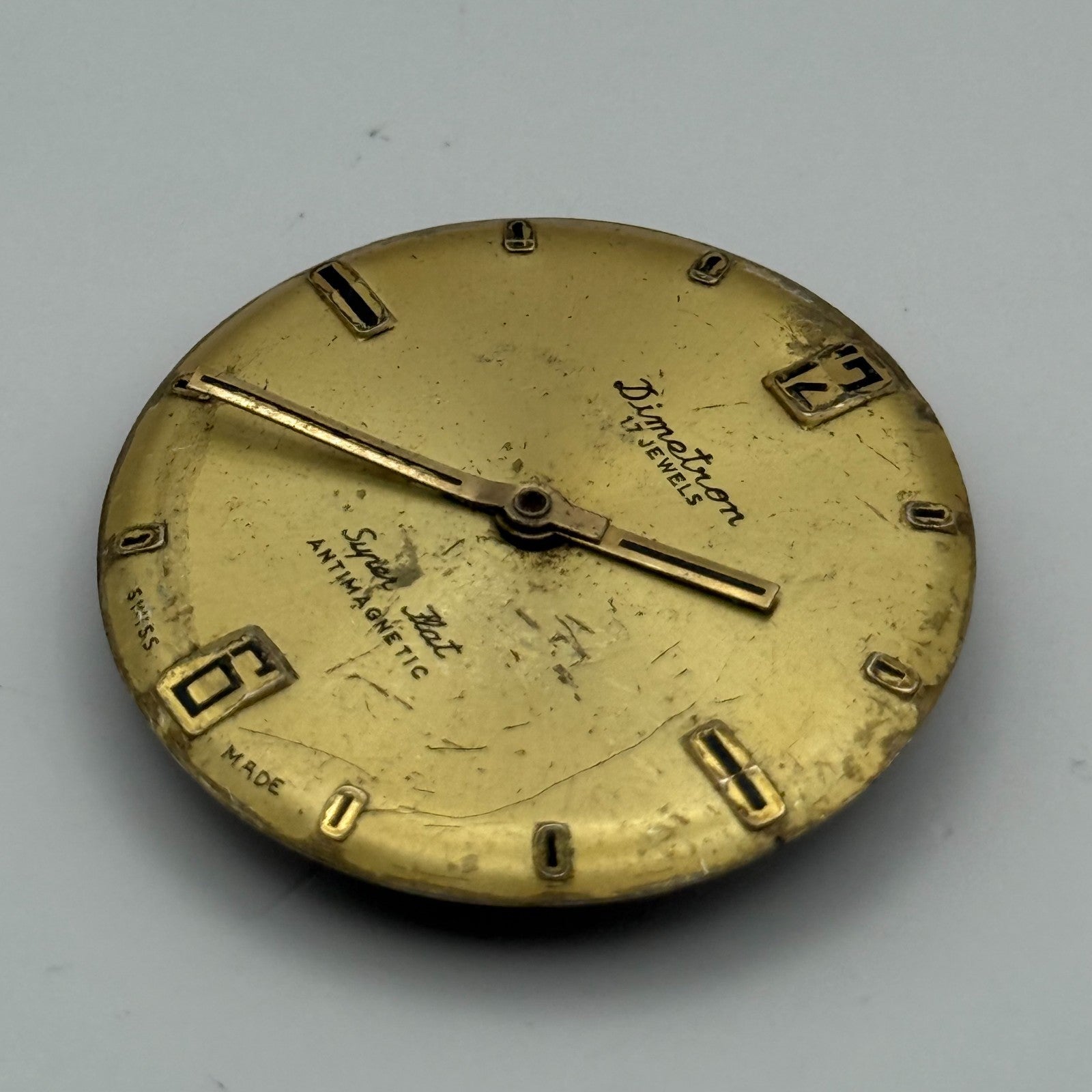 EB 8800 Watch Movement Dimetron Manual Wind Vintage Swiss Parts Repair 26.9mm