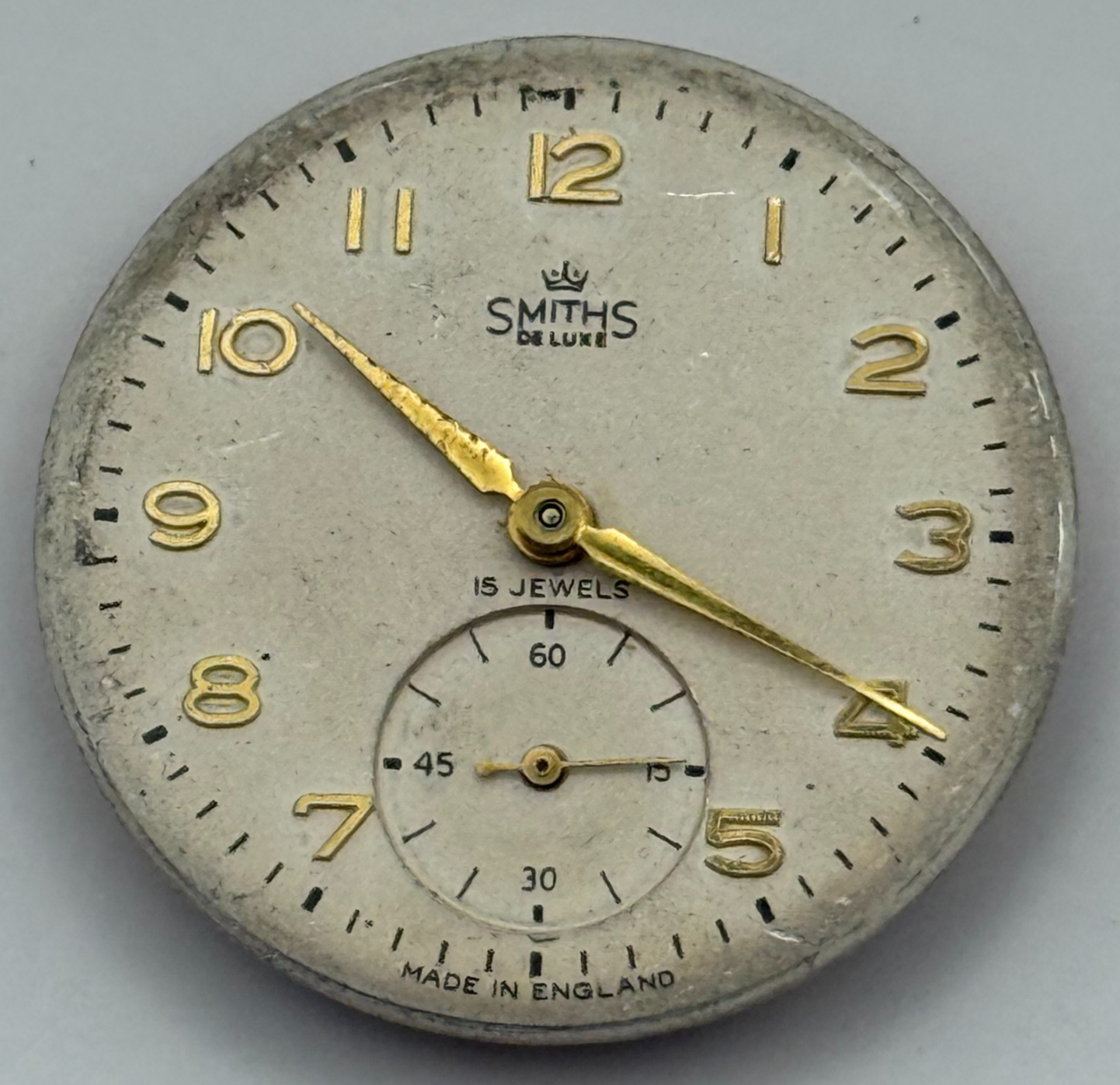 Smiths De Luxe C277089 Watch Movement Manual Wind Vintage Parts Repair 26.6mm