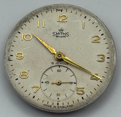 Smiths De Luxe C277089 Watch Movement Manual Wind Vintage Parts Repair 26.6mm