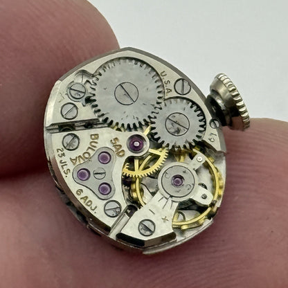 13.1mm Vintage Ladies Bulova 5AD Manual Wind Swiss Watch Movement PARTS REPAIR