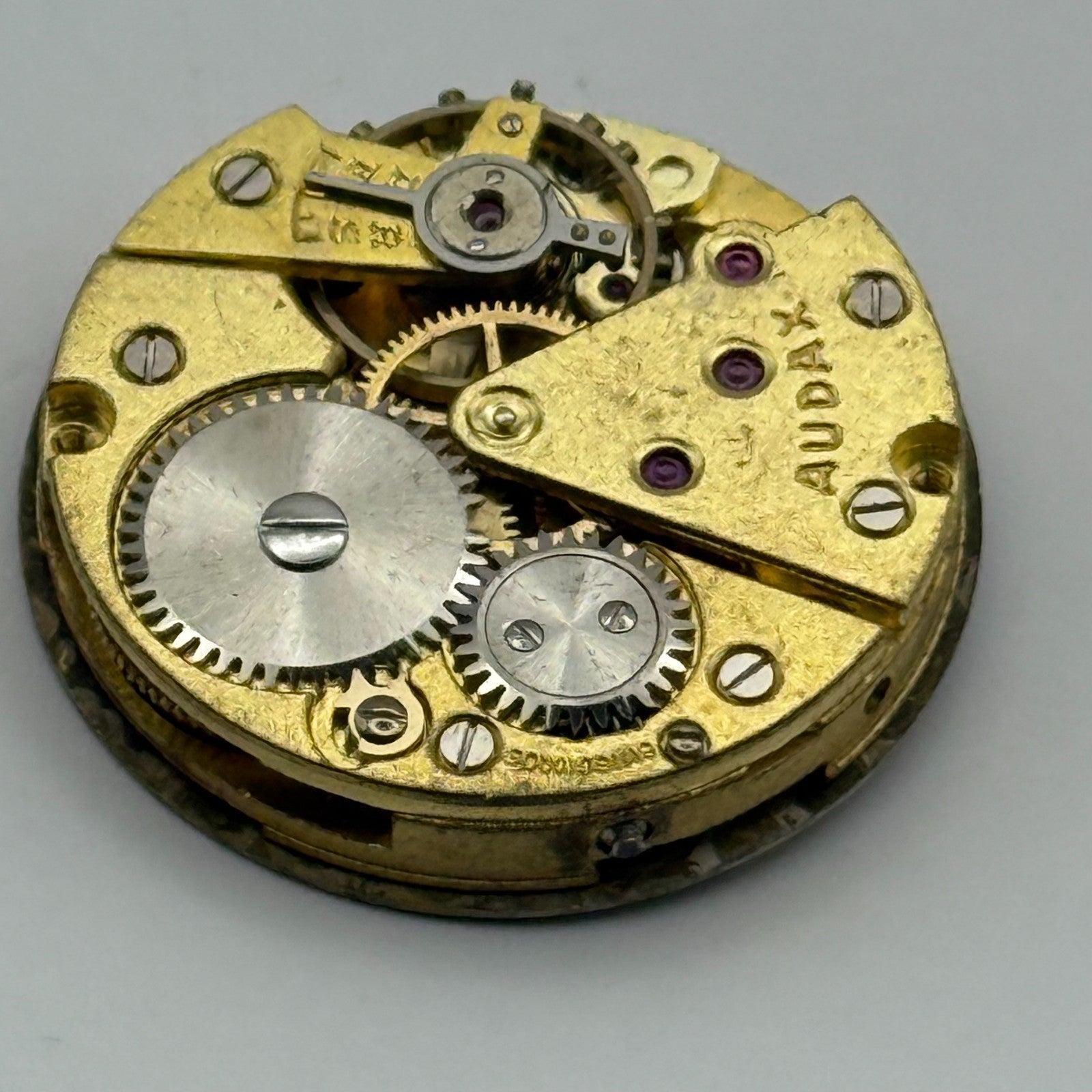 Audax 180 Watch Movement Manual Wind Vintage Swiss Parts Repair Spares 24.4mm