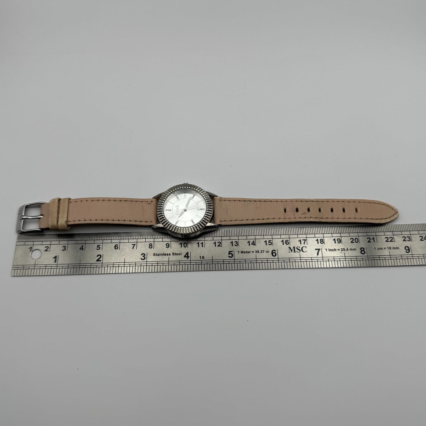 FCUK French Connection Time Ladies Quartz Watch Crystal Markers Working 33mm