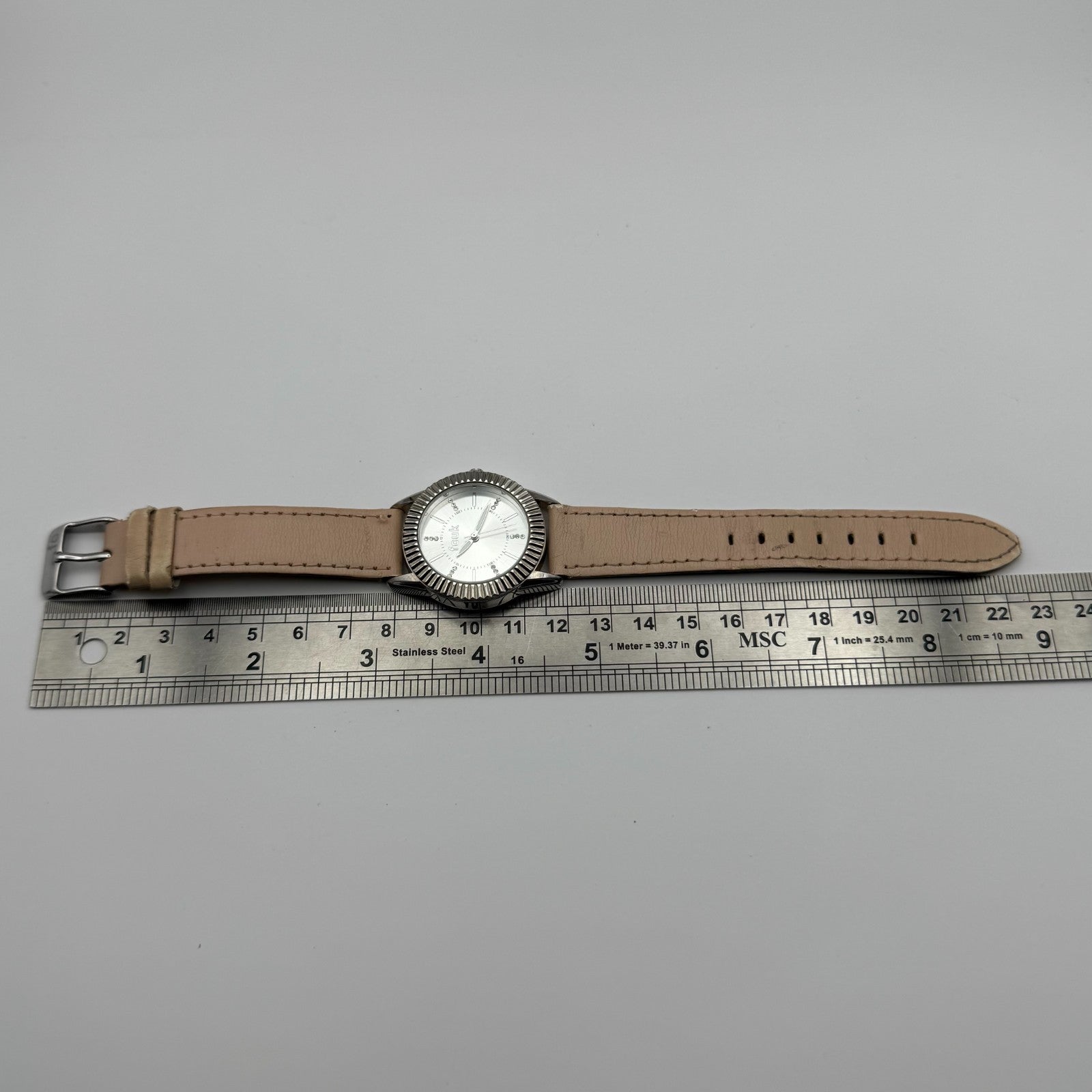 FCUK French Connection Time Ladies Quartz Watch Crystal Markers Working 33mm