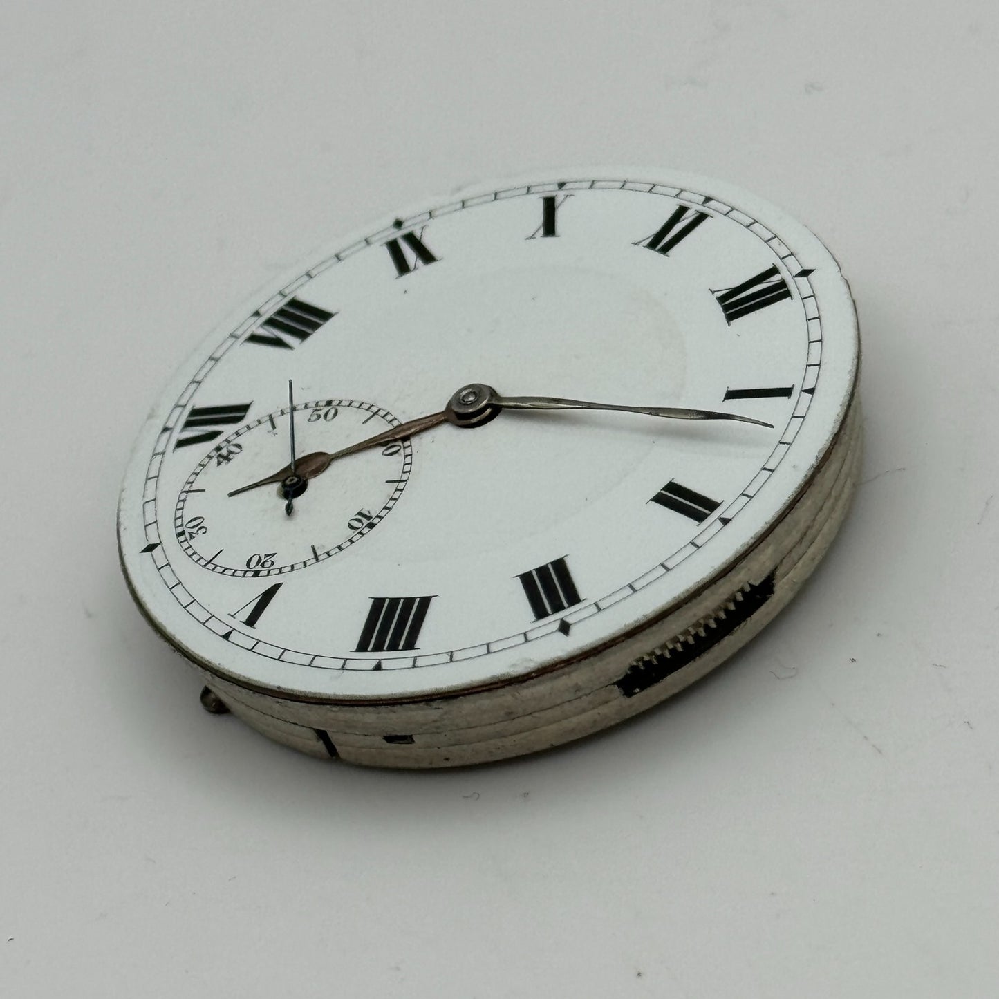 43.1mm Unidentified High Grade Open Face 17 Jewels Pocket Watch Movement PARTS