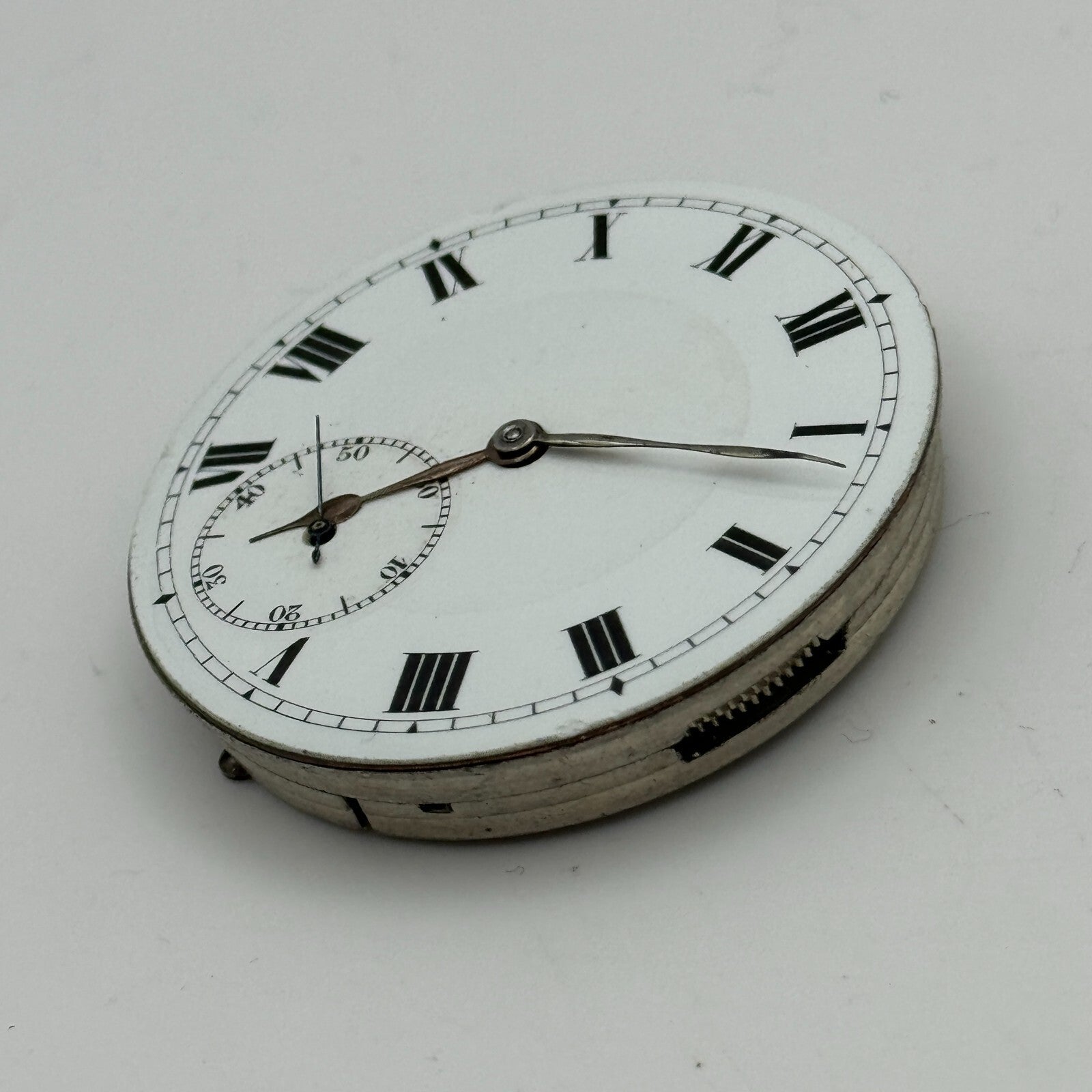 43.1mm Unidentified High Grade Open Face 17 Jewels Pocket Watch Movement PARTS