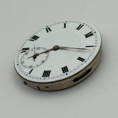43.1mm Unidentified High Grade Open Face 17 Jewels Pocket Watch Movement PARTS