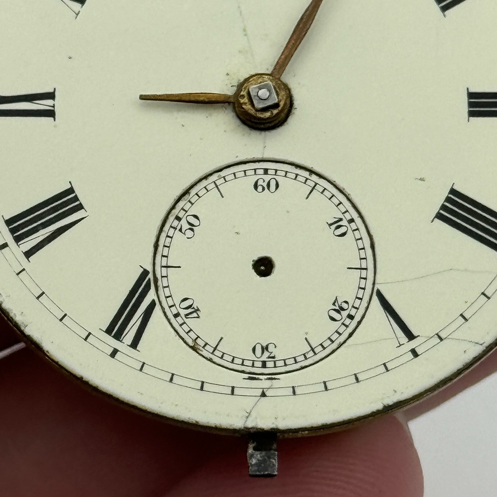 42.9mm Antique Reversing Pinion English Pocket Watch Movement PARTS SPARES