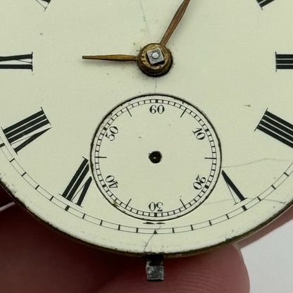 42.9mm Antique Reversing Pinion English Pocket Watch Movement PARTS SPARES