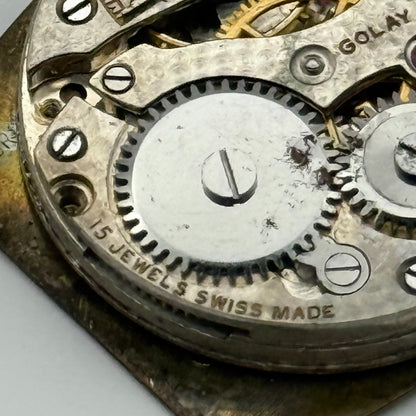Art Deco Golay Watch Co Watch Movement Manual Wind Vintage Parts Repair 21.4mm
