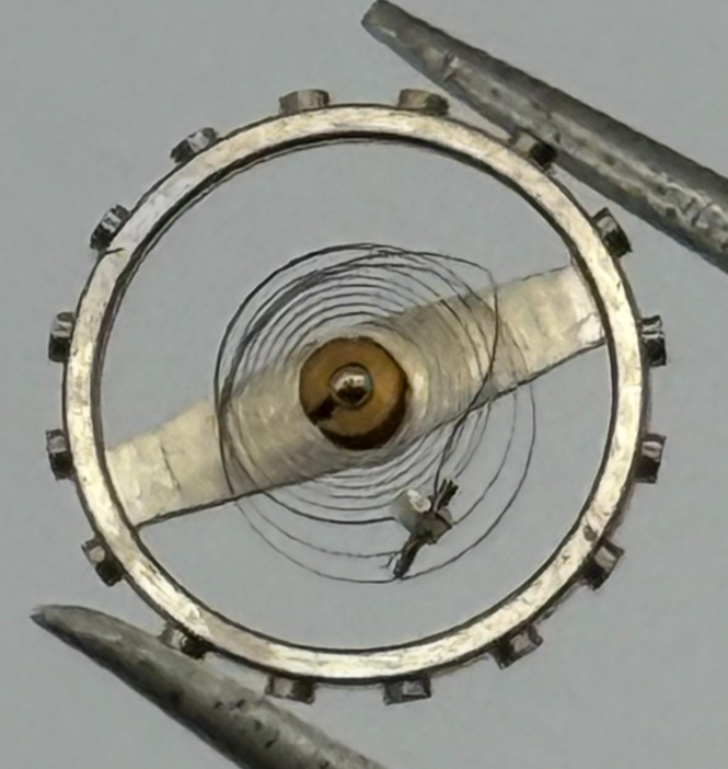 EB 1297 Balance Wheel Complete And Spring 5¼’’’ 5¼’’’ Watch Movement Parts 