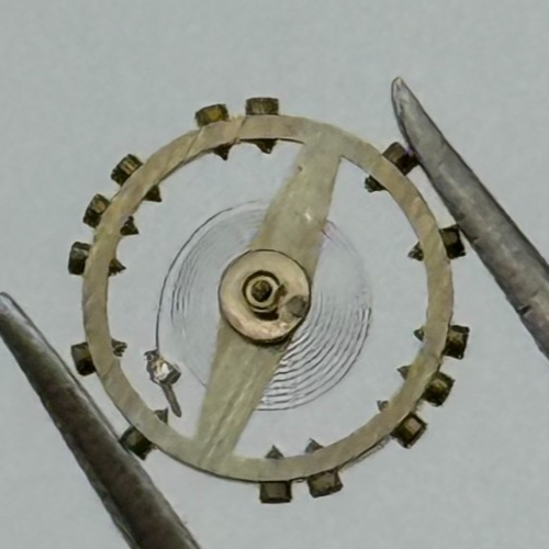 AS 1677 Balance Wheel Complete And Spring 5 1/2''' 1225 M Watch Movement Parts