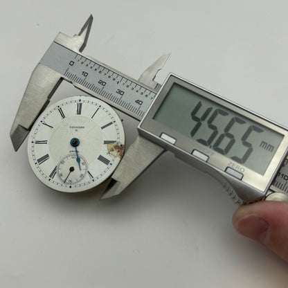 45.6mm Antique Lucerne E Swiss Key Wound Pocket Watch Movement PARTS REPAIR