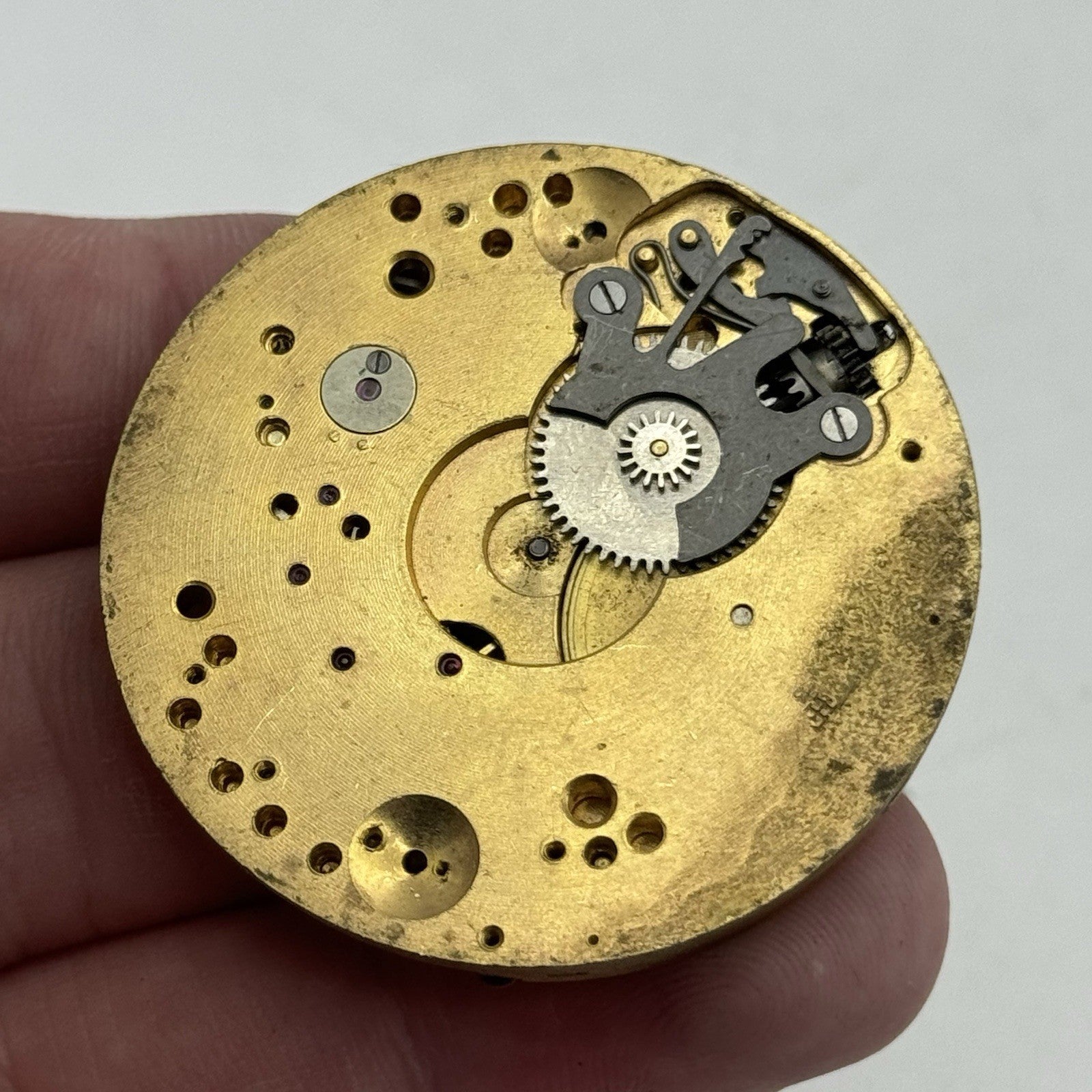 42.9mm Very Rare FHF Cal 3 Vintage Pocket Watch Movement PARTS REPAIR SPARES