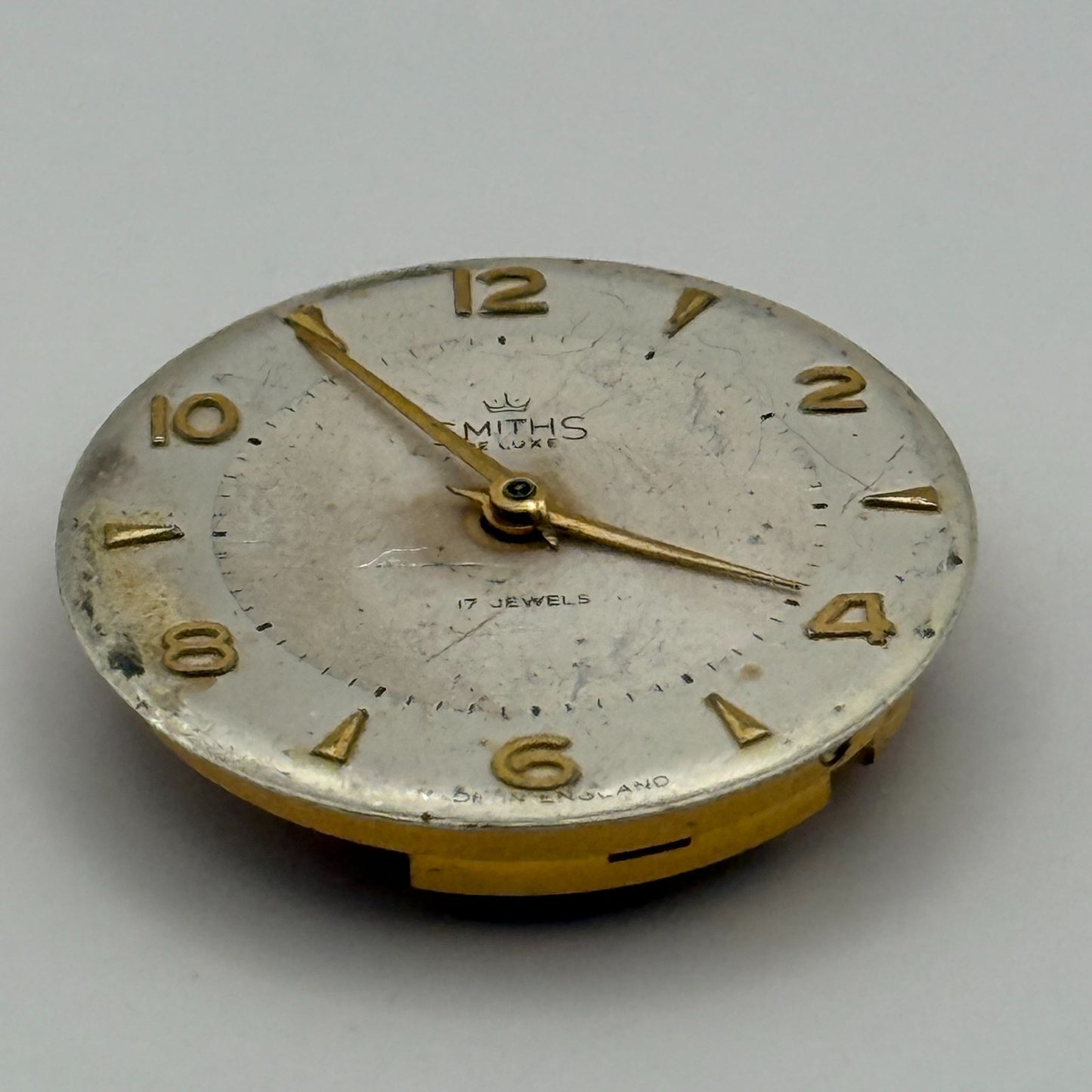 Smiths 27.CS. De Luxe Watch Movement Manual Wind Vintage Parts Repair 26.9mm