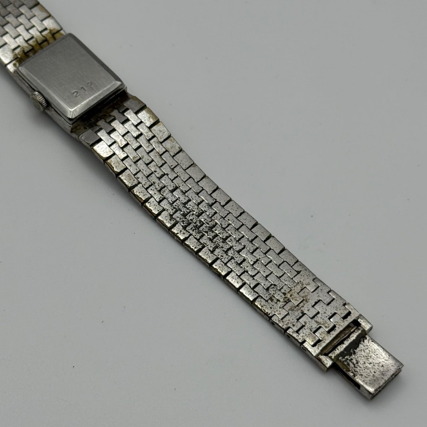 15mm Vintage Rotary Swiss Bark Affect Stainless Manual Wind Watch PARTS / REPAIR