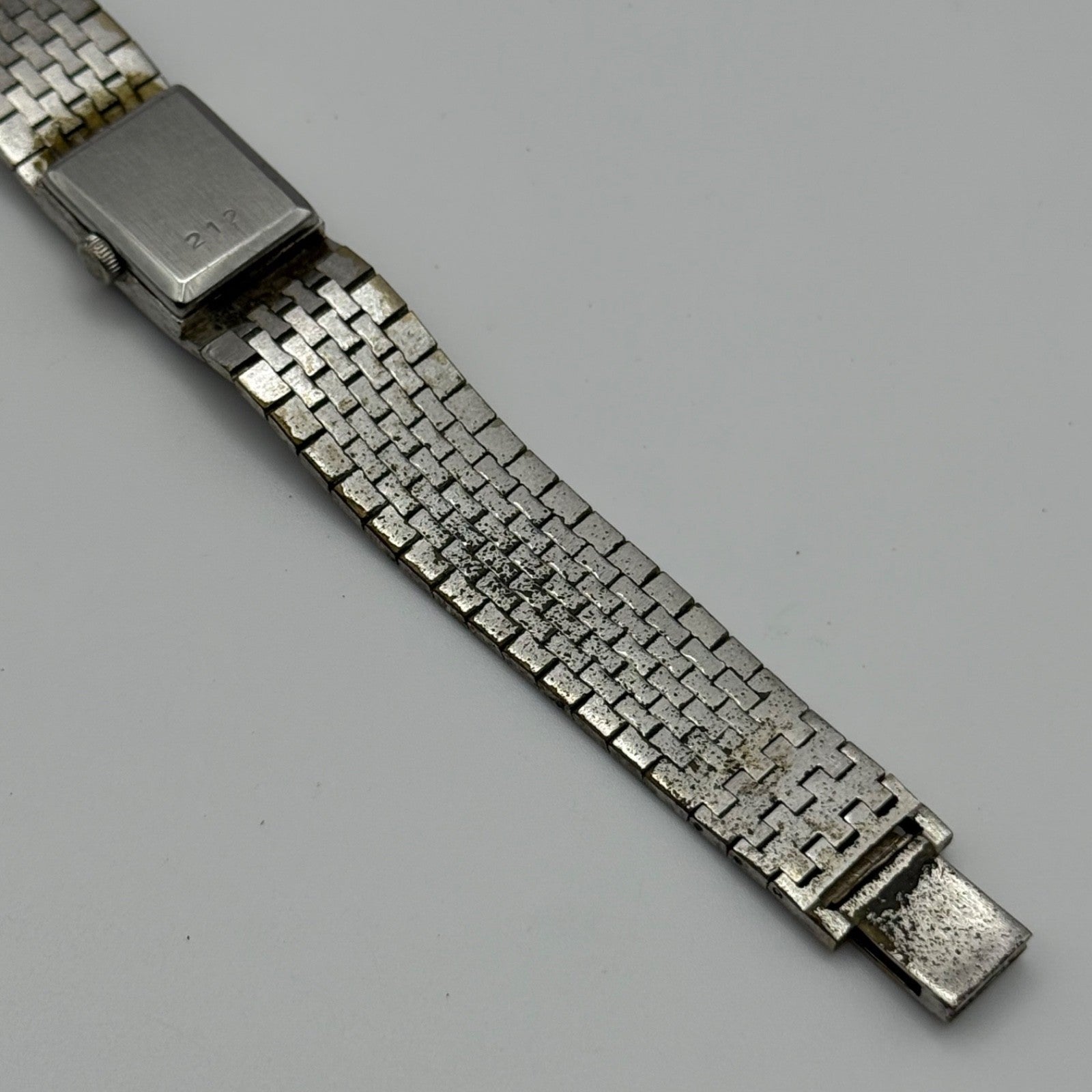 15mm Vintage Rotary Swiss Bark Affect Stainless Manual Wind Watch PARTS / REPAIR