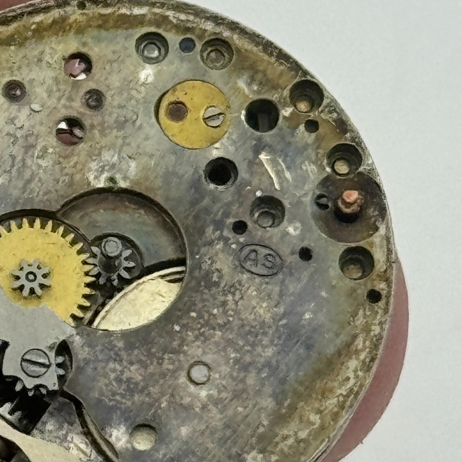 23.7mm AS A Schild 15 Jewels Trench Watch Movement Manual Wind Swiss PARTS SPARE