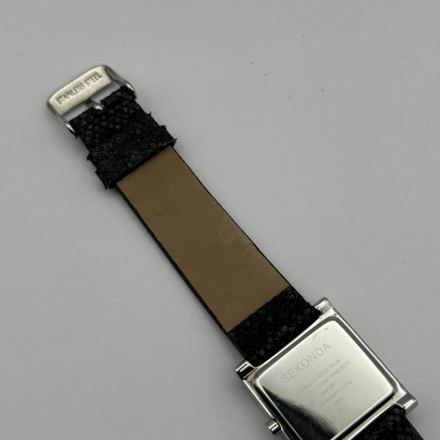 Sekonda Ladies Quartz Watch Black Dial Crystal Accents Bezel Japan Working 25mm