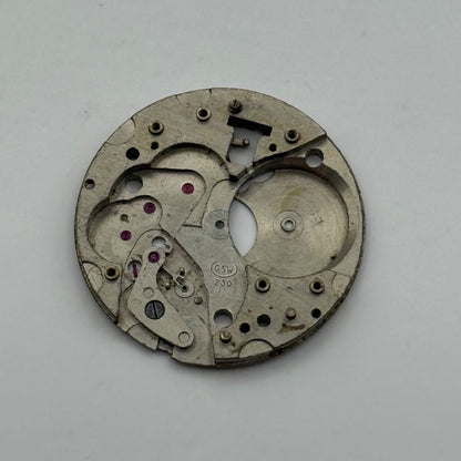 GSW Geneva Sport 230 Watch Movement Main Plate Vintage Swiss Parts 23.6mm