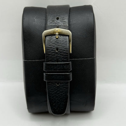 31mm Working Sekonda Quartz Gold Plated Leather Strap Quartz Watch New Battery