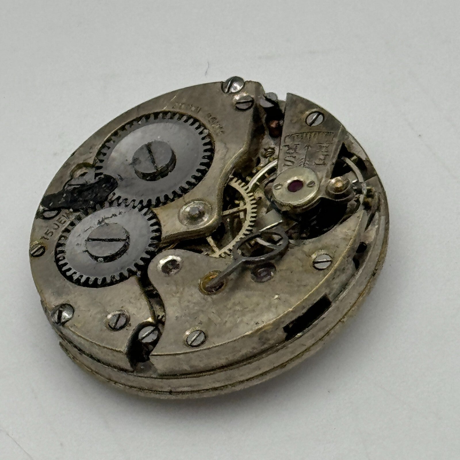 23.6mm Unidentified Swiss Sub Seconds Trench Watch Movement Manual Wind PARTS