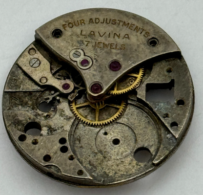 23.6mm Lavina Cal 150 Partial Manual Wind Watch Movement Swiss Vintage PARTS