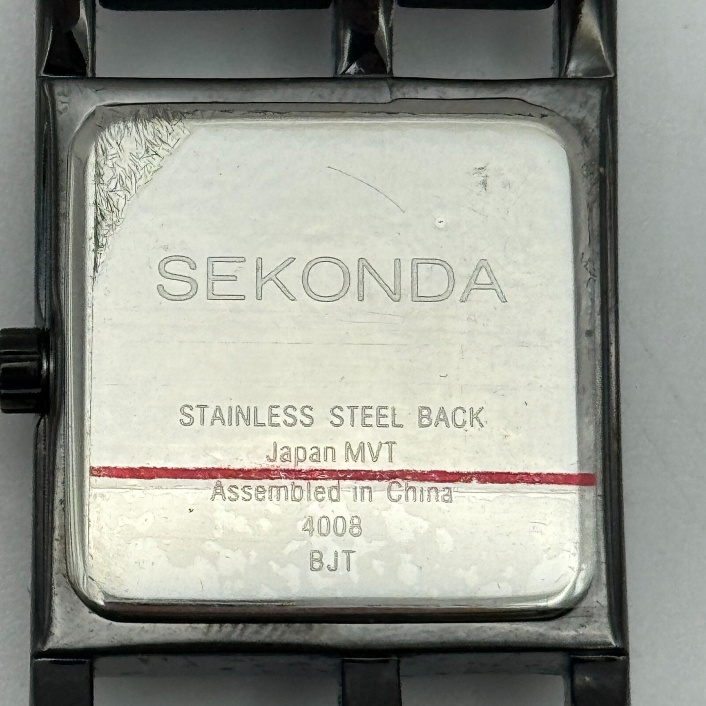 23mm Working Seksy Sekonda 4008 Black Jewelled Quartz Watch New Battery 7.5 Inch