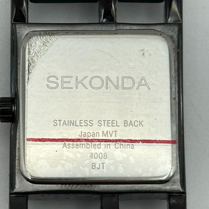 23mm Working Seksy Sekonda 4008 Black Jewelled Quartz Watch New Battery 7.5 Inch