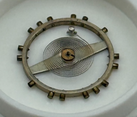 FHF 67 Balance Wheel Complete And Spring Inca 609 Watch Movement Parts NOS