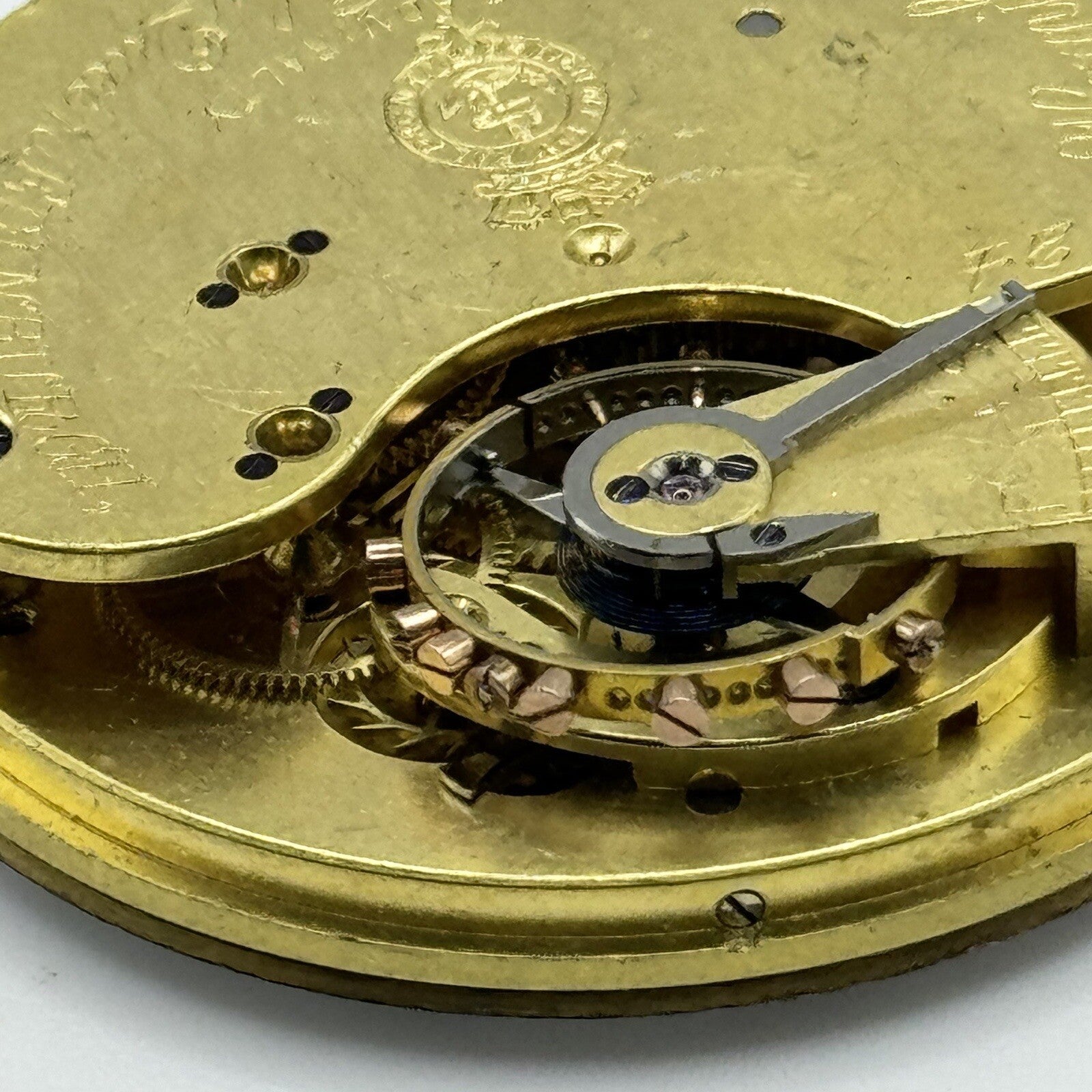 41.3mm Manual Wind Hamilton & Inches Edinburgh Pocket Watch Movement FOR PARTS