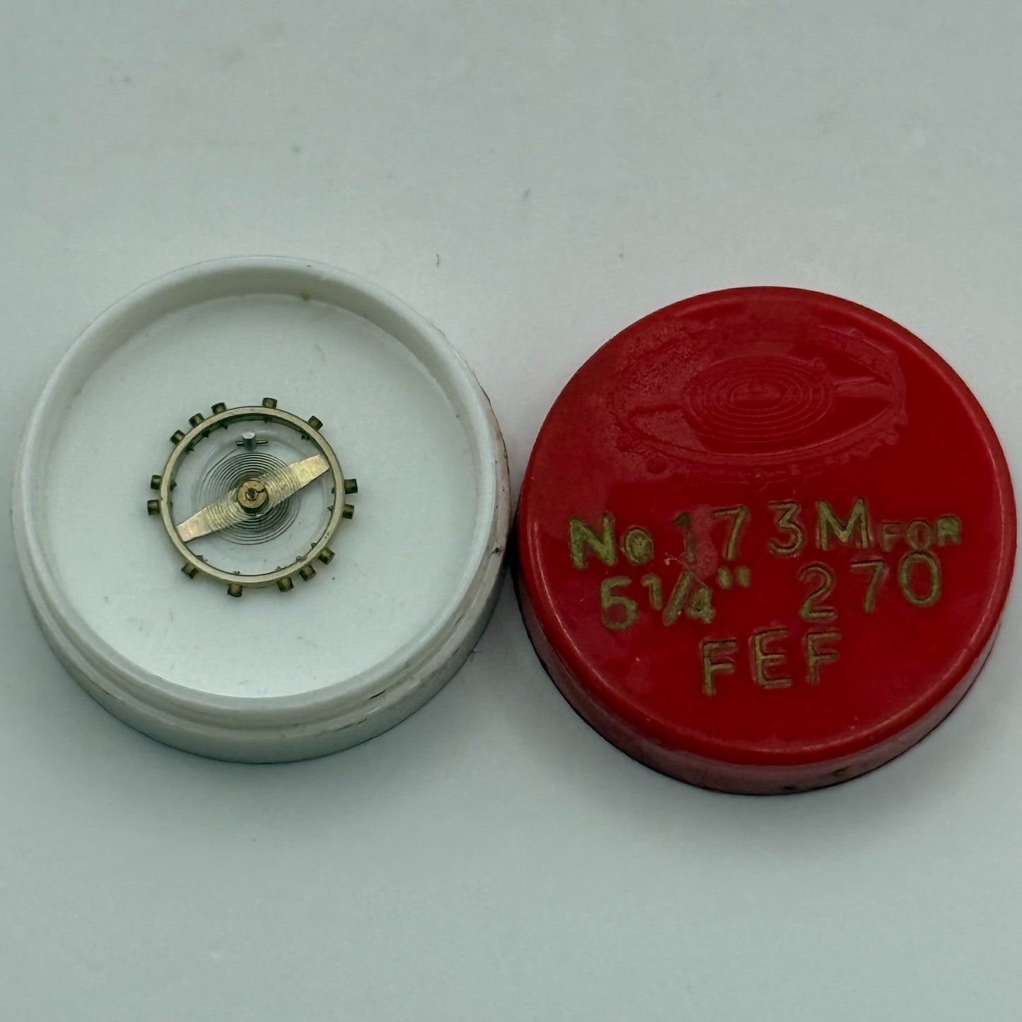 FEF 270 Balance Wheel Complete And Spring 5 1/4’’’ 173 M Watch Movement Parts 