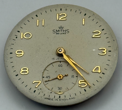 Smiths De Luxe C456354 Watch Movement Manual Wind Vintage Parts Repair 28.8mm